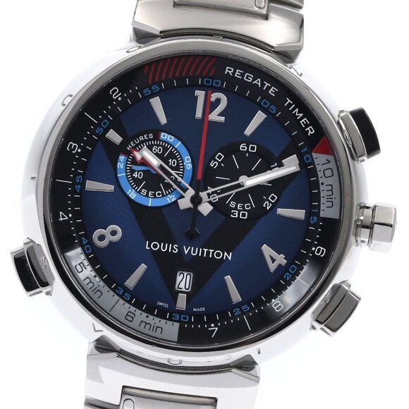 LOUIS VUITTON Tambour Regatta Q102D Chronograph alarm Quartz Men's Watch_837728 - Picture 1 of 6